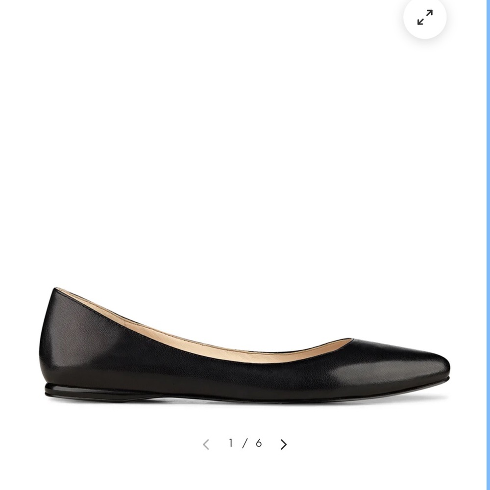 Nine West - Speakup Almond Toe Black Women's Flat 9.5